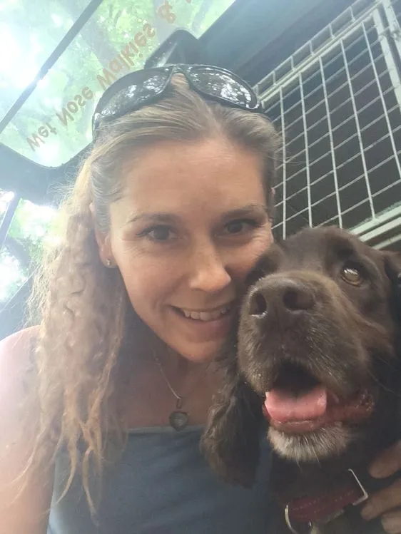 Vicky with her dog